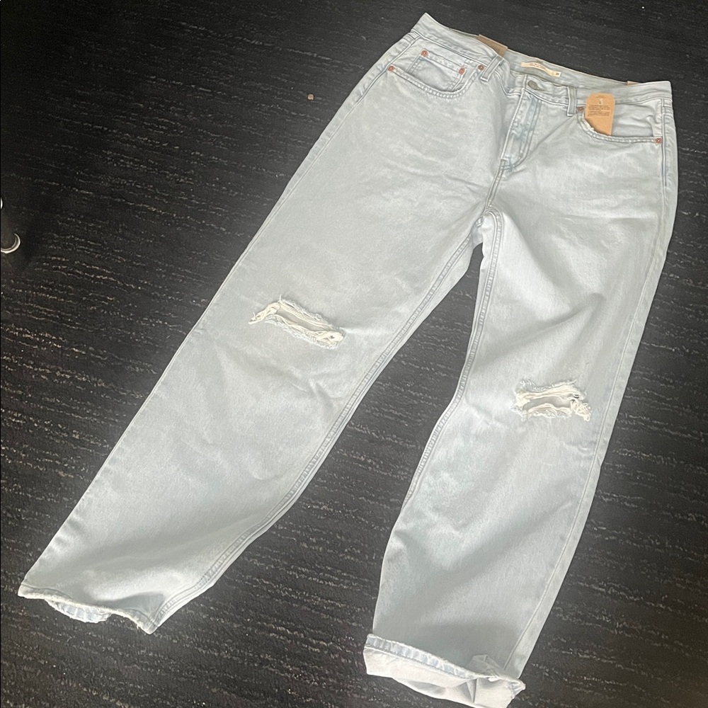 Levi's (31) Low Pro Profil Bas Mid Rise Straight distressed - Picture 2 of 13